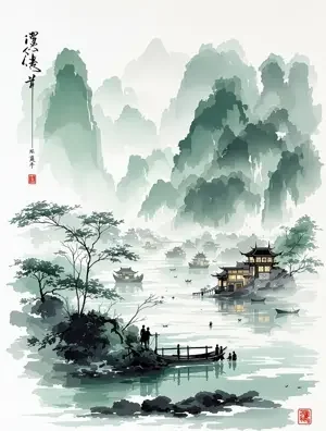 水墨江南 海报
