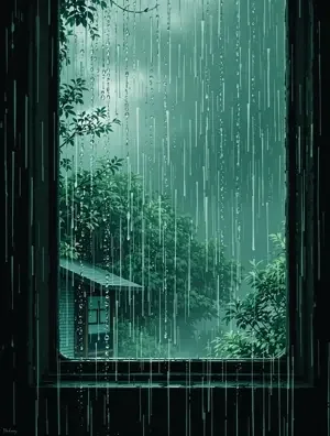 窗外的雨 海报