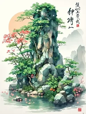 中式园林欣赏 海报