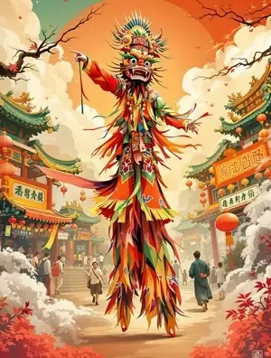 踩高跷 海报